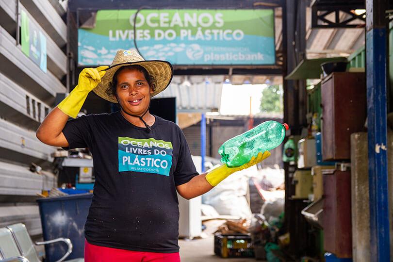 Plastic Bank collection community member in Rio de Janeiro, Brazil.